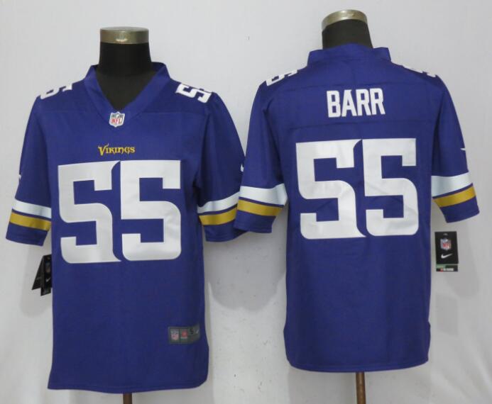 Men Minnesota Vikings #55 Barr Purple Nike Vapor Untouchable Limited NFL Jerseys